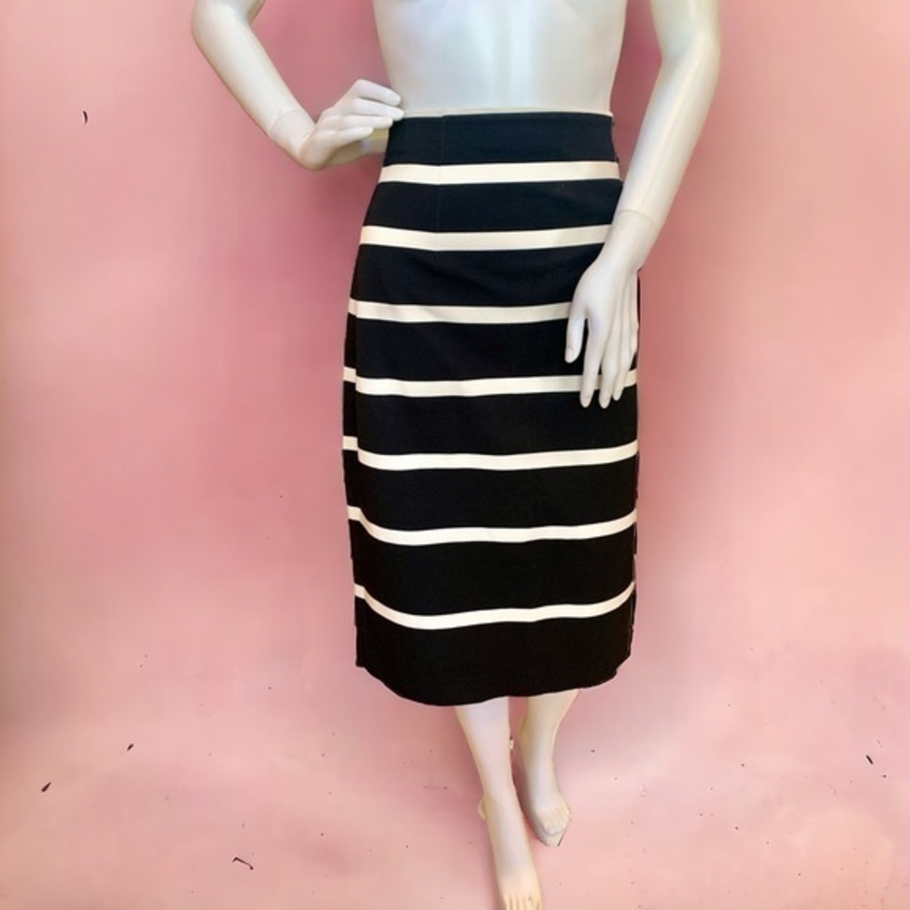 Banana Republic Black and White Midi Pencil Skirt